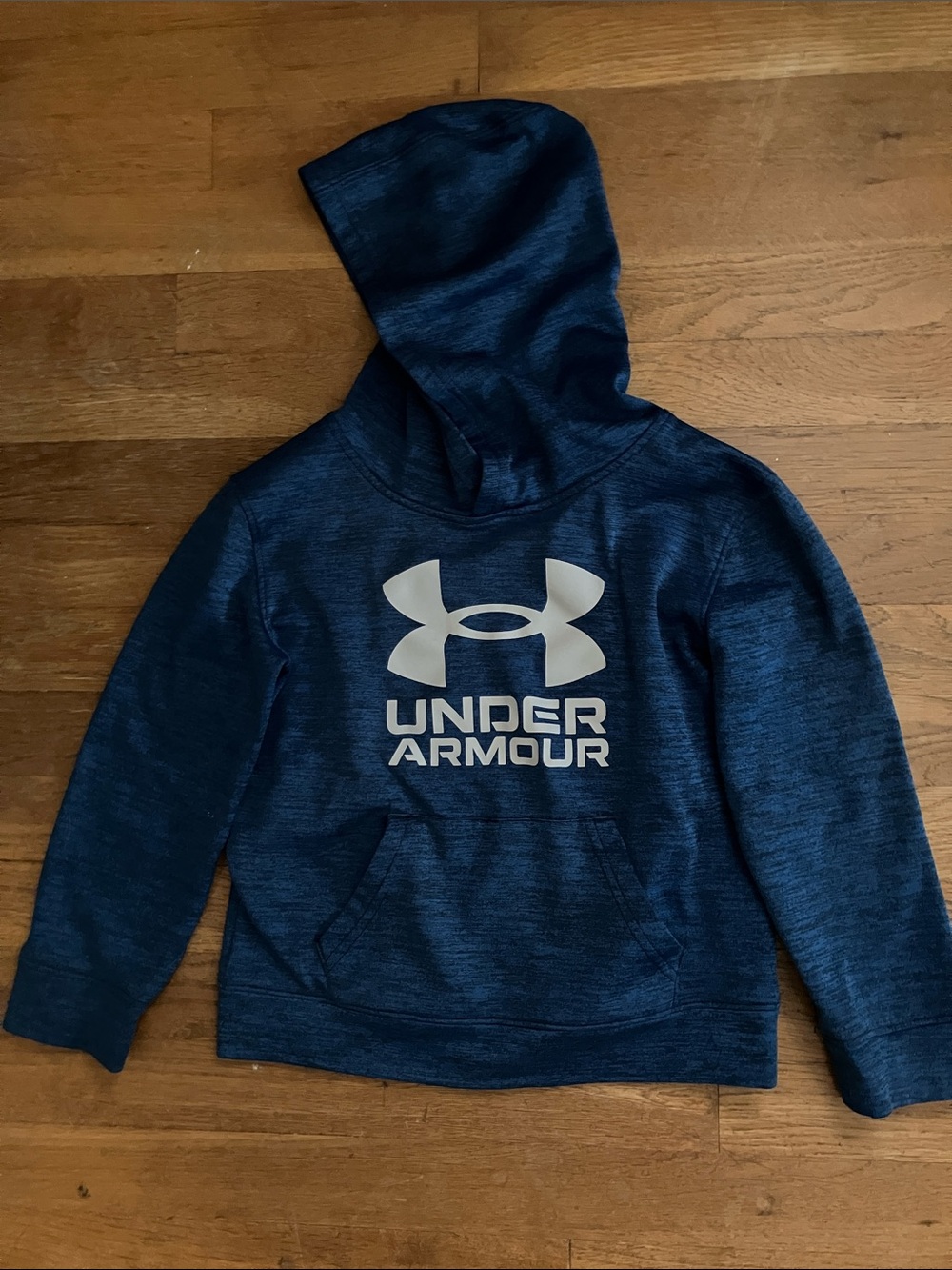 Under Armour Kids Navy Blue Hoodie with White Logo